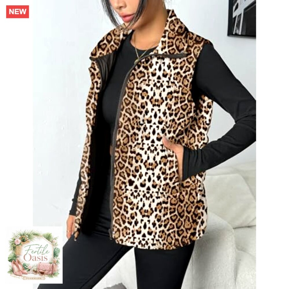 Lightweight Puffer Vest Stand Collar Sleeveless Winter Warm Zip Up Outerwear - Picture 4 of 7